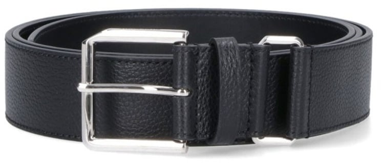 Givenchy Textured Leather Belt With Adjustable Silver-Tone Buckle