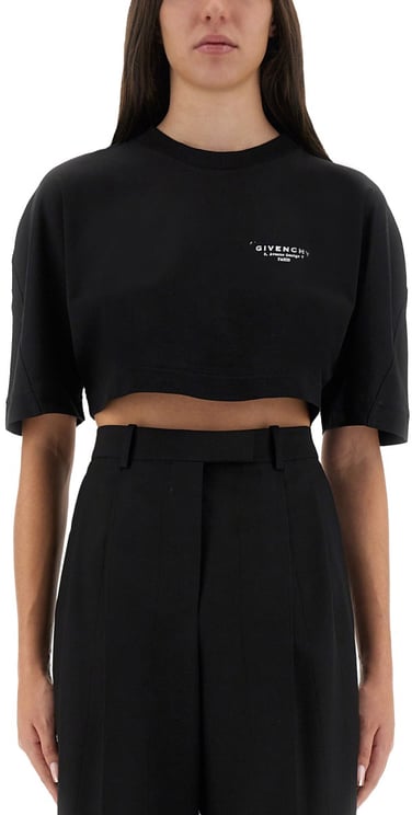 Givenchy CROPPED T-SHIRT WITH LOGO PRINT