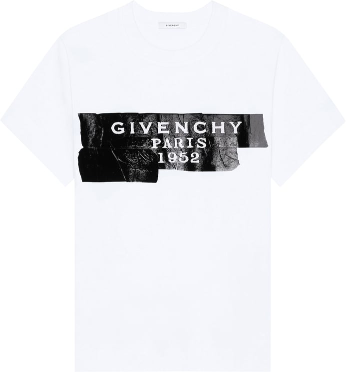 Givenchy Short-Sleeved White Distressed Graphic T-Shirt