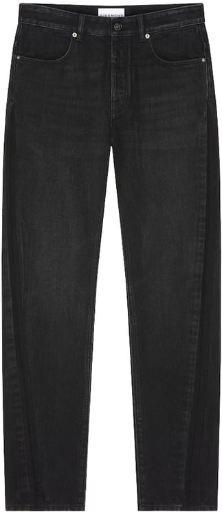Givenchy Straight Couture Seam Black Denim Jeans