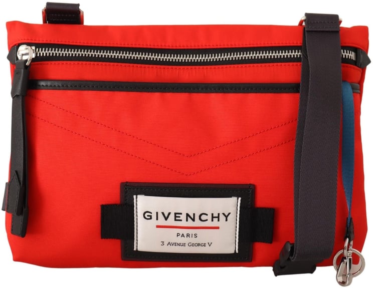 Givenchy Givenchy Red Polyamide Downtown Flat Crossbody Bag