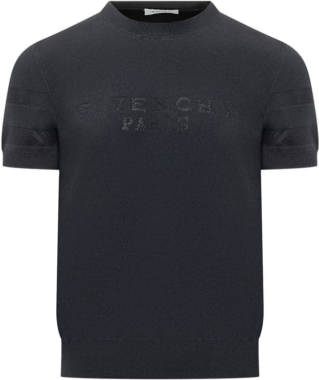 Givenchy Maglia Girocollo a Manica Corta con Inserti a Rete