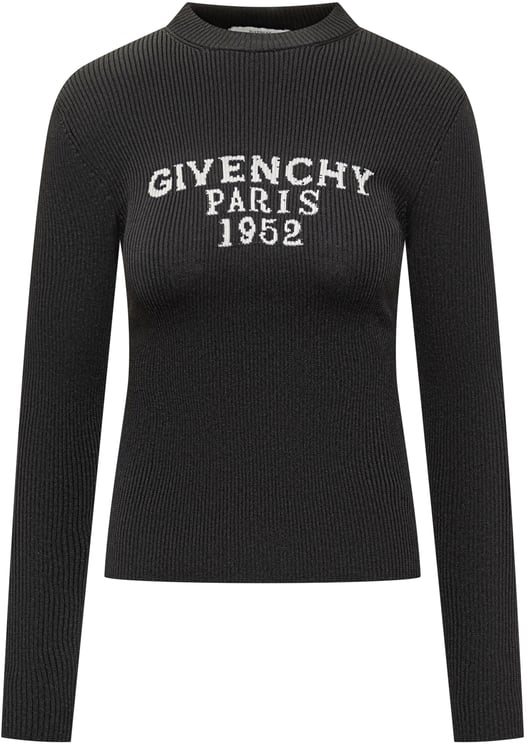 Givenchy Givenchy Maglia Nera con Logo Ricamato