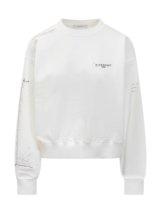 Givenchy Felpa bianca Givenchy con logo