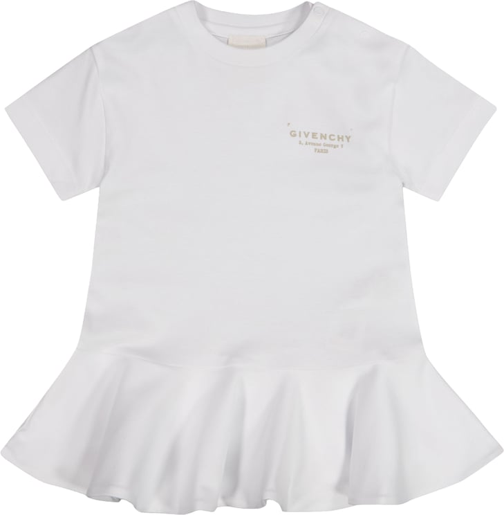 Givenchy Givenchy Baby Meisjes Jurk In Wit