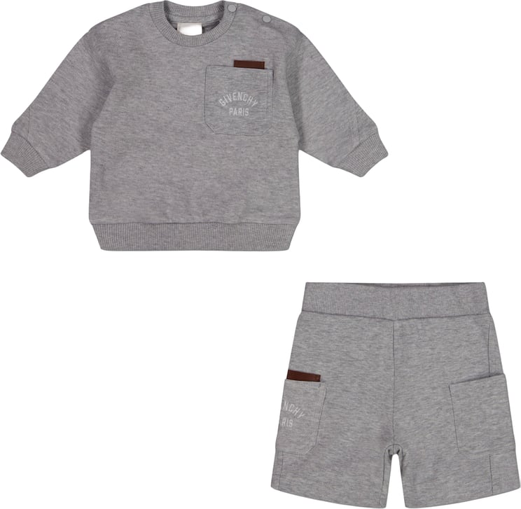 Givenchy Givenchy Baby Jongens Setje In Grijs