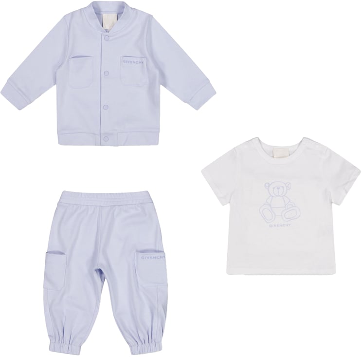 Givenchy Givenchy Baby Jongens Joggingpak In Licht Blauw
