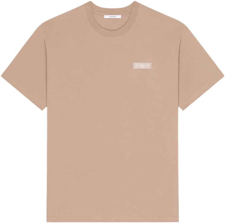 Givenchy T-shirt met normale pasvorm, beige.
