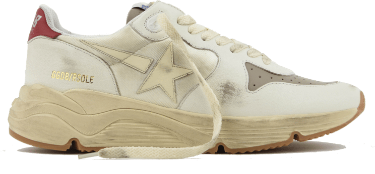 Golden Goose Running Sole White Taupe