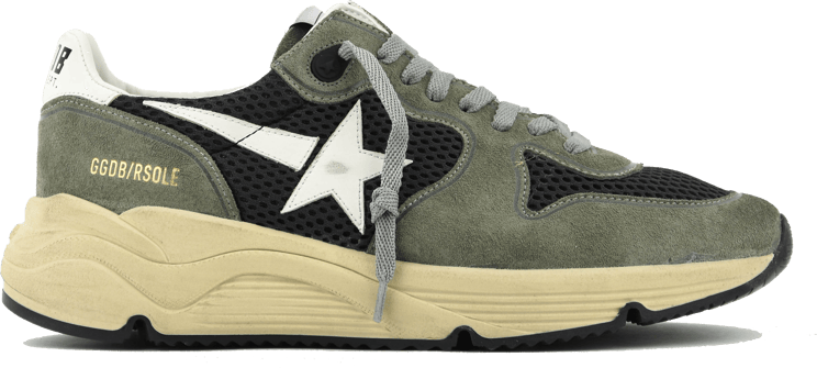 Golden Goose Running Sole Green Grey White
