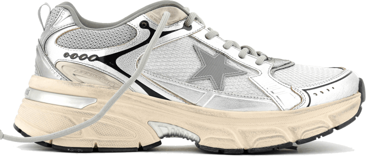 Golden Goose Lightstar Silver Beige