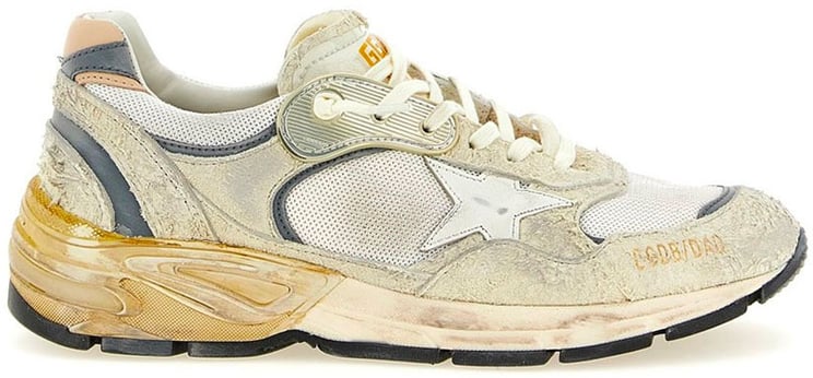 Golden Goose baskets golden goose running dad blanc beige homme