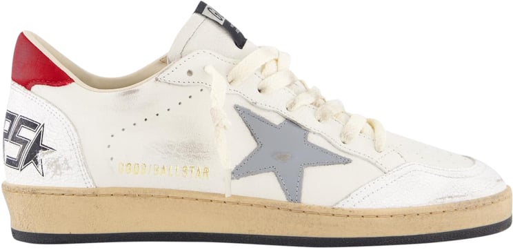 Golden Goose Heren Ball Star Sneaker Wit/Grijs