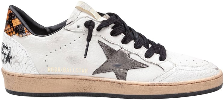 Golden Goose Golden goose ballstar leather sneakers, white/grey