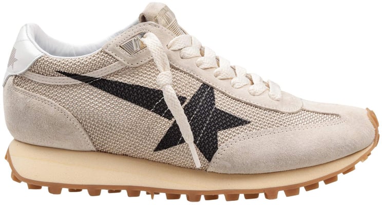 Golden Goose Golden goose mesh and suede running sneakers in beige and black