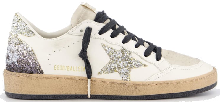 Golden Goose Dames Ball Star Sneaker Wit/Glitter
