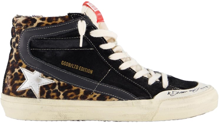 Golden Goose Dames Slide Wave Sneaker Zwart/Leo