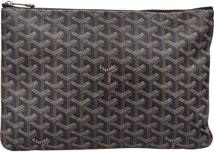 Goyard Goyard Noir Goyardine Monogram Clutch