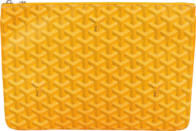 Goyard Goyard Orange Goyardine Monogram Senat PM Clutch