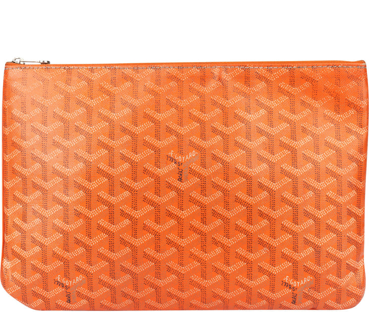 Goyard Goyard Orange Goyardine Monogram Clutch