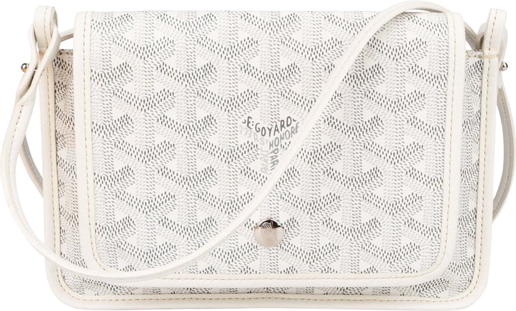 Goyard Goyard White Goyardine Monogram Plumet Flat Crossbody Bag