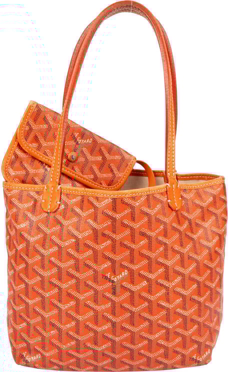 Goyard Goyard Orange Goyardine Monogram St. Louis Junior Shoulder Bag
