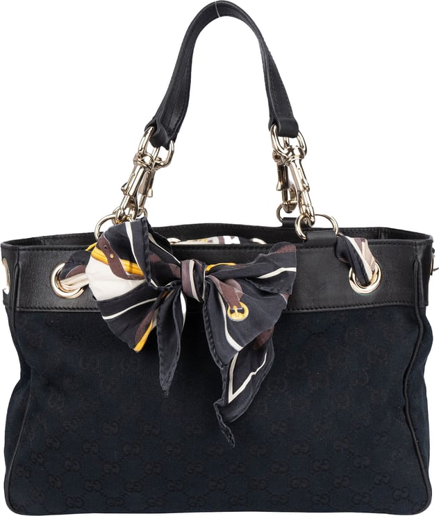 Gucci Gucci Monogram GG Canvas Positano Tote Handbag