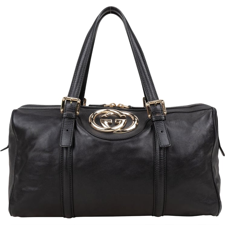 Gucci Gucci Leather Britt Boston Bag Handbag