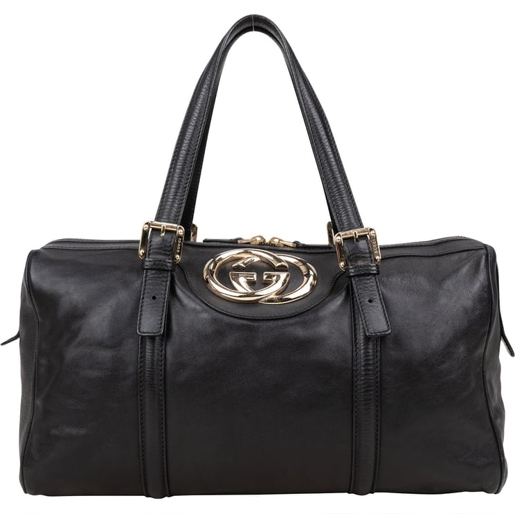 Gucci Gucci Leather Britt Boston Bag Handbag