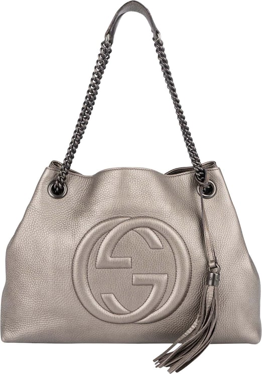 Gucci Gucci Metallic Leather GG Soho Shoulder Crossbody Bag