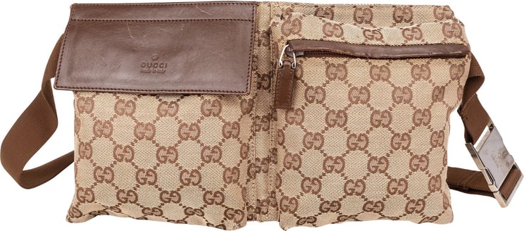 Gucci Gucci Monogram GG Twin Pocket Belt Crossbody Bumbag