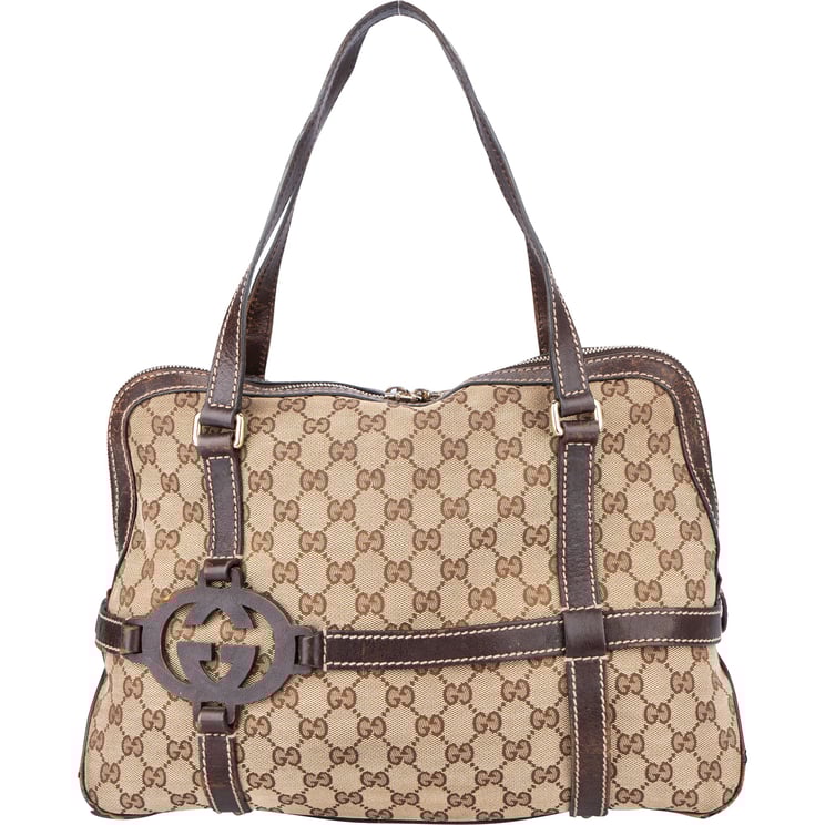 Gucci Gucci GG Monogram Stripes Handbag