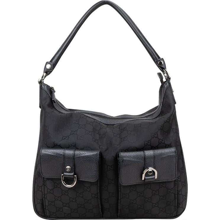 Gucci Gucci Monogram GG Canvas Abbey D-Ring Pocket Hobo Shoulder Bag