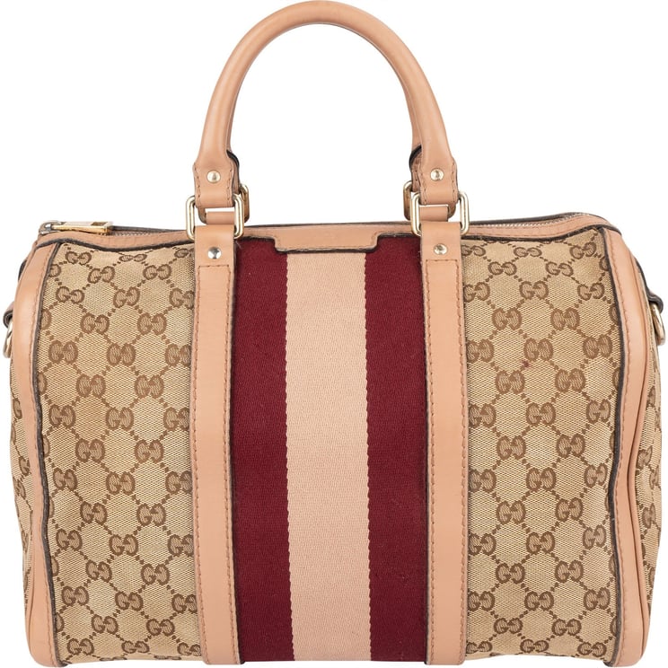Gucci Gucci Monogram GG Sherry Line Boston Handbag
