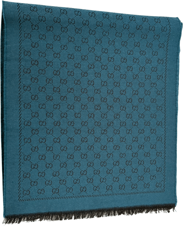 Gucci Gucci wool scarf, turquoise and black