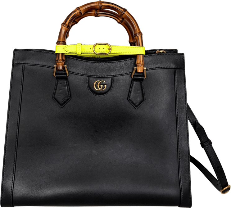 Gucci Gucci Großer Diana Bamboo Shopper Schwarz / gut