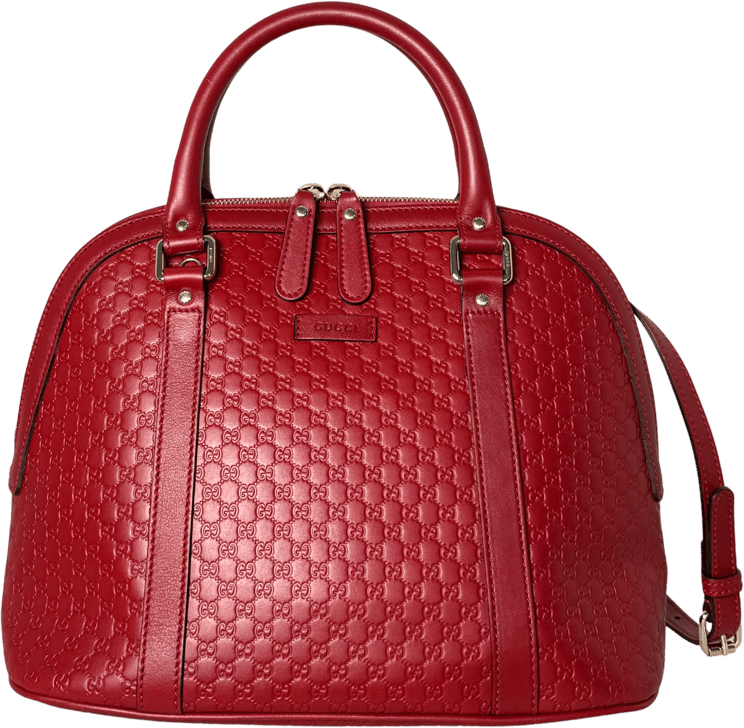 Gucci Gucci mittelgroße Microguccissima Dome Handtasche Rot / sehr gut