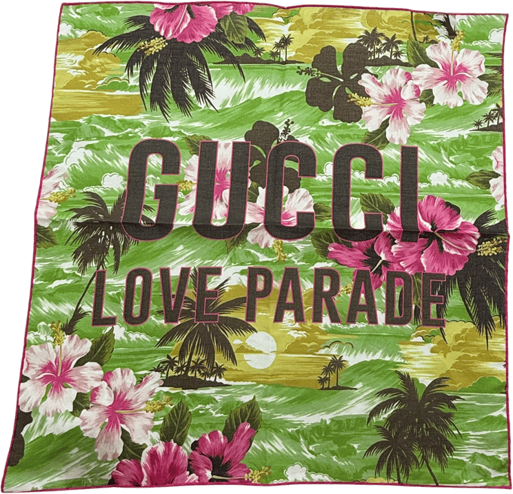Gucci Gucci Love Parade Tuch Grün / neuwertig