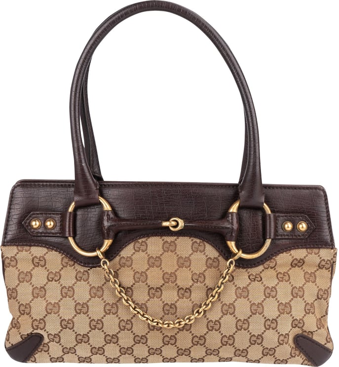 Gucci Gucci Monogram GG Horsebit Handbag
