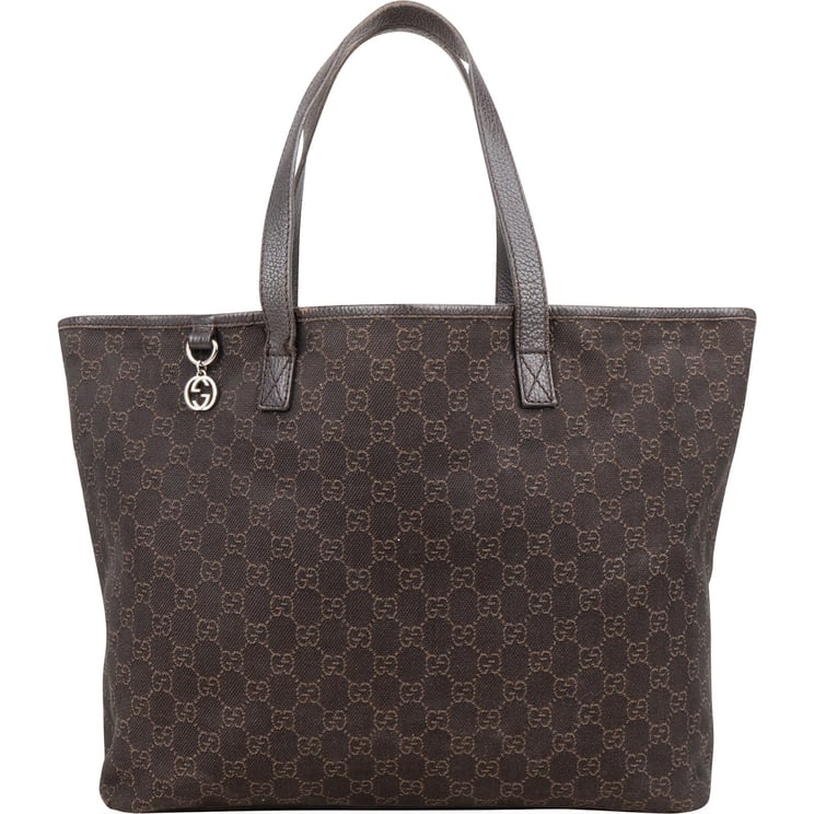 Gucci Gucci Monogram GG Canvas Charm Tote Shoulder Bag