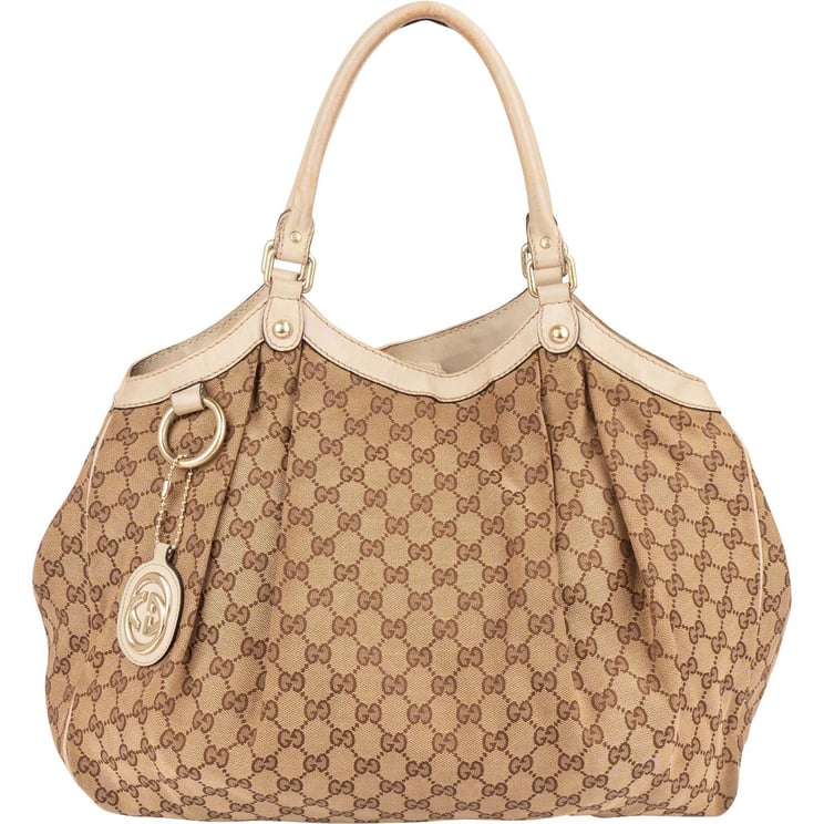 Gucci Gucci Monogram GG Sukey Hobo Handbag