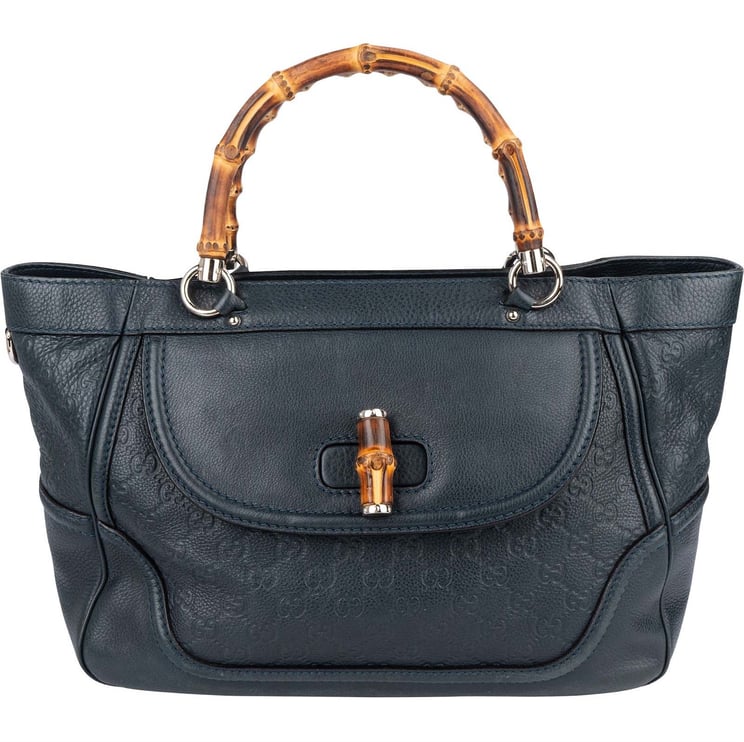 Gucci Gucci Guccissima Leather Bamboo Top Handle Tote Handbag