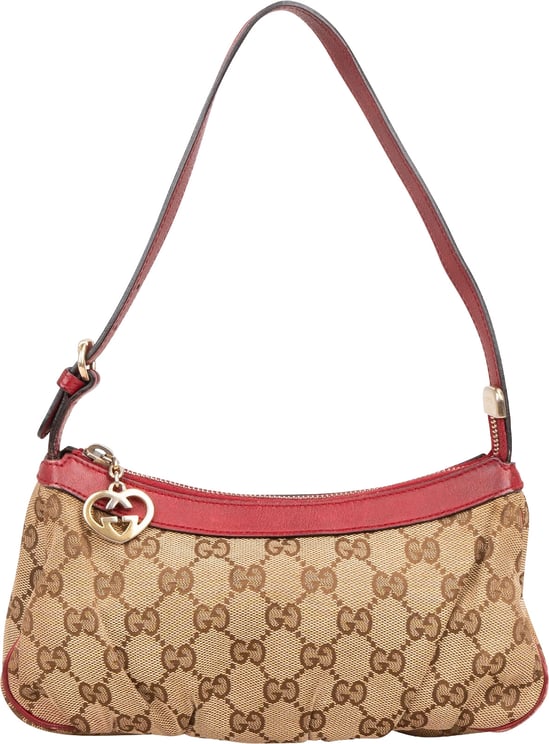 Gucci Gucci Monogram GG Heart Mini Shoulder Bag