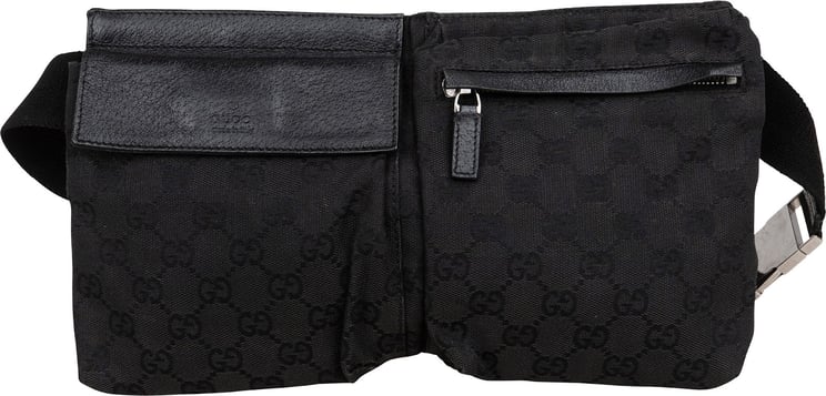 Gucci Gucci Black Monogram GG Belt Crossbody Bag