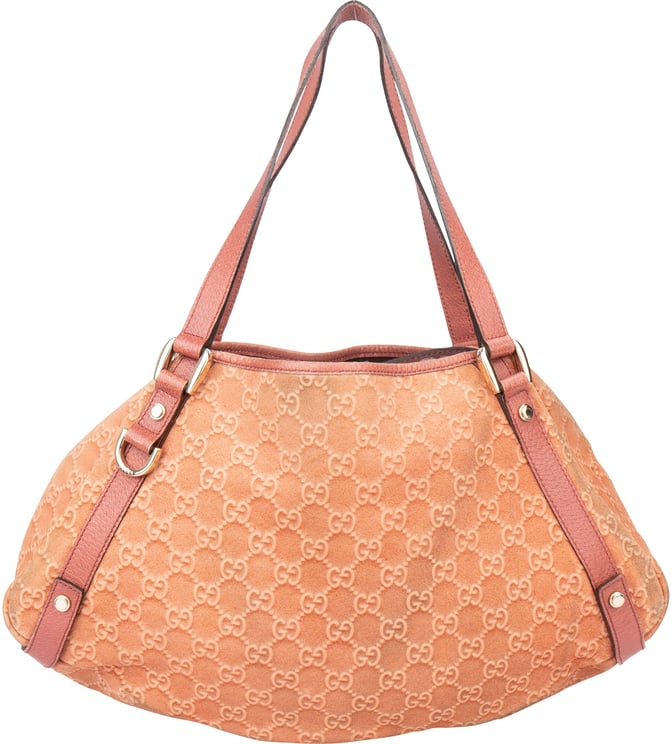 Gucci Gucci Suede Monogram Abbey 2006 Handbag