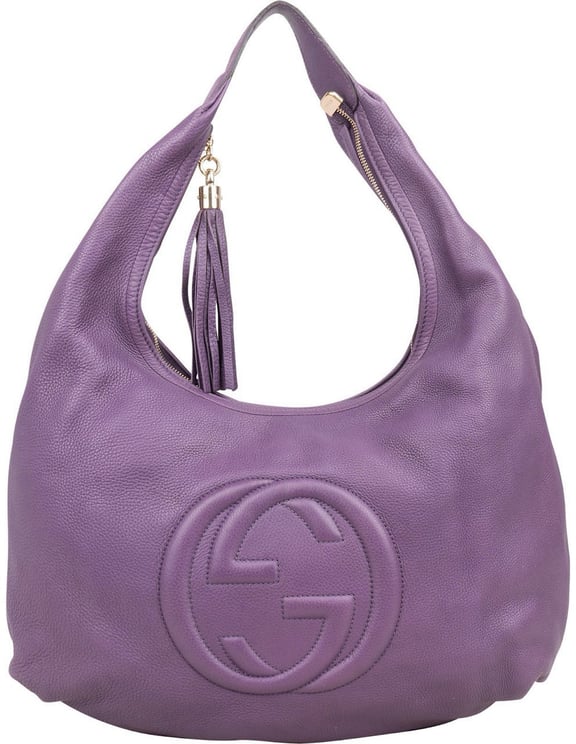 Gucci Gucci Pebbled Leather GG Large Soho Hobo Shoulder Bag