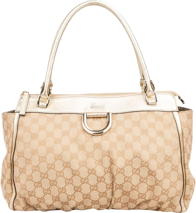 Gucci Gucci Monogram GG Canvas Abbey D-Ring Tote Shoulder Bag