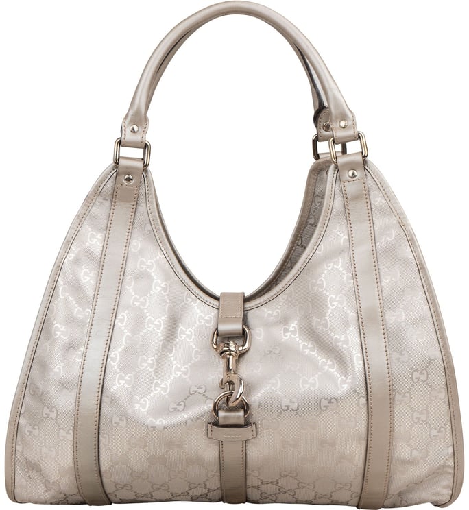 Gucci Gucci Monogram GG Imprimé Silver Jackie Shoulder Bag