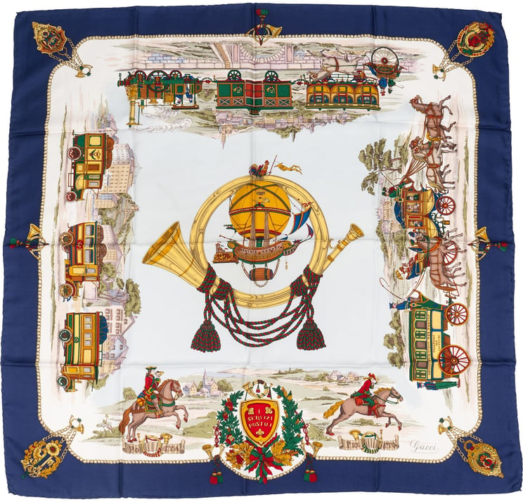 Gucci Gucci Servizi Postali Silk Tuch Scarf