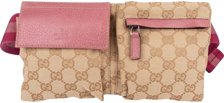 Gucci Gucci Monogram GG Pink Belt Crossbody Bag